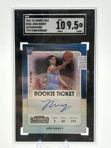 2021-22 Contenders Josh Giddey Rookie Ticket Auto 75th Anniversary SGC 9.5 Auto 10