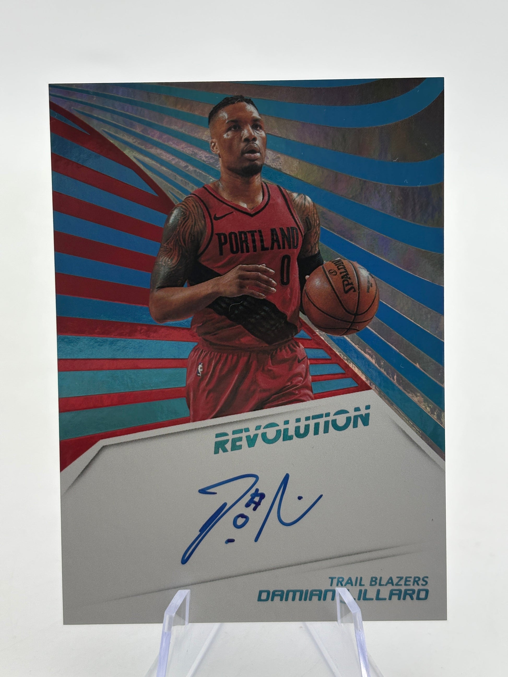 2018-19 Panini Revolution Basketball #AU-DLL Damian Lillard 15/25 Auto On Card FRENLY BRICKS - Open 7 Days