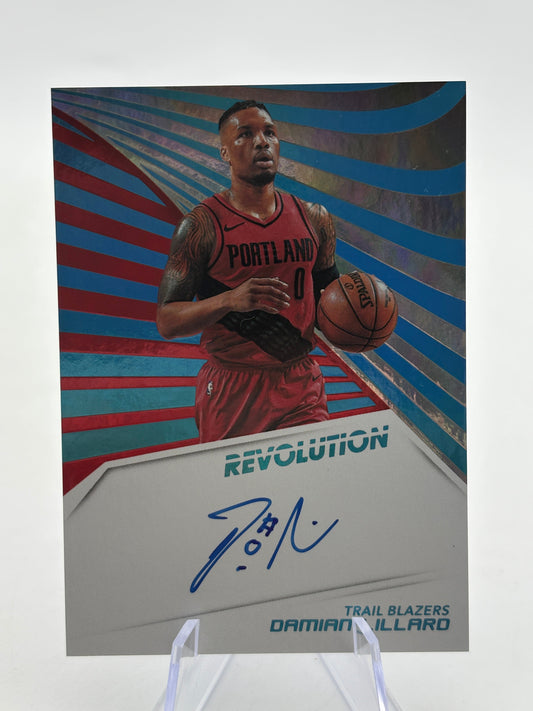 2018-19 Panini Revolution Basketball #AU-DLL Damian Lillard 15/25 Auto On Card FRENLY BRICKS - Open 7 Days