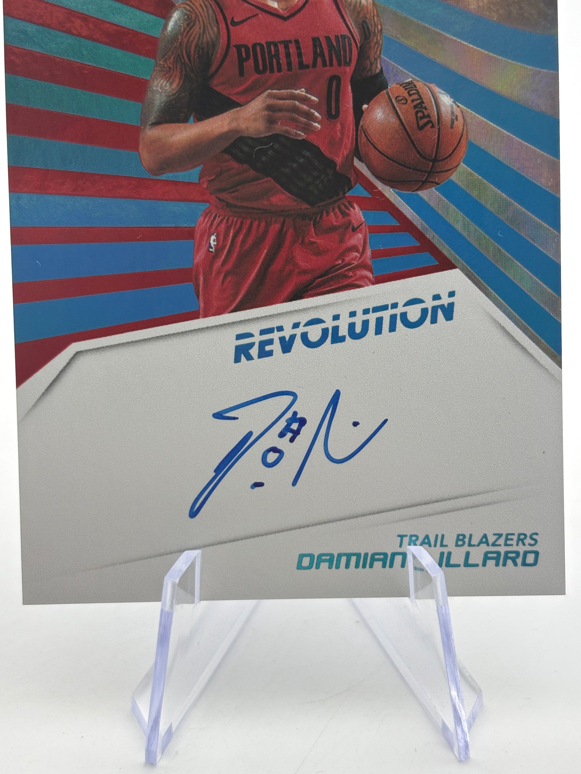 2018-19 Panini Revolution Basketball #AU-DLL Damian Lillard 15/25 Auto On Card FRENLY BRICKS - Open 7 Days