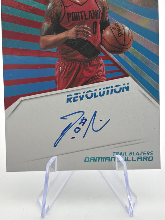 2018-19 Panini Revolution Basketball #AU-DLL Damian Lillard 15/25 Auto On Card FRENLY BRICKS - Open 7 Days