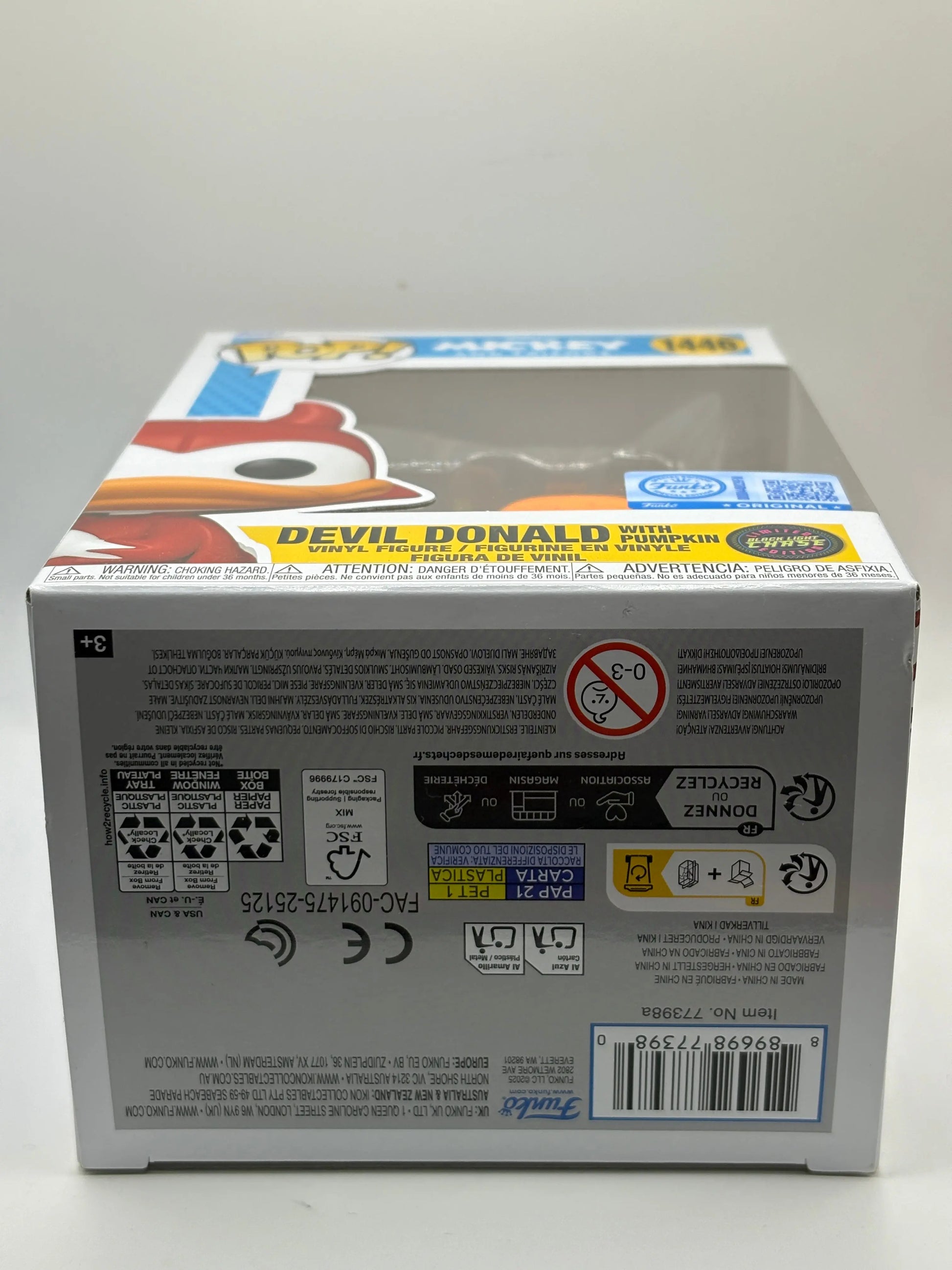 Funko POP! Mickey and Friends #1446 Devil Donald with Pumpkin Blacklight Chase FRENLY BRICKS - Open 7 Days