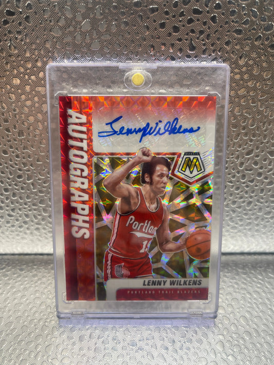 Lenny Wilkins 2020-21 Panini Mosaic #AM-LWI Prizm Auto Portland Trail Blazers NM FRENLY BRICKS - Open 7 Days
