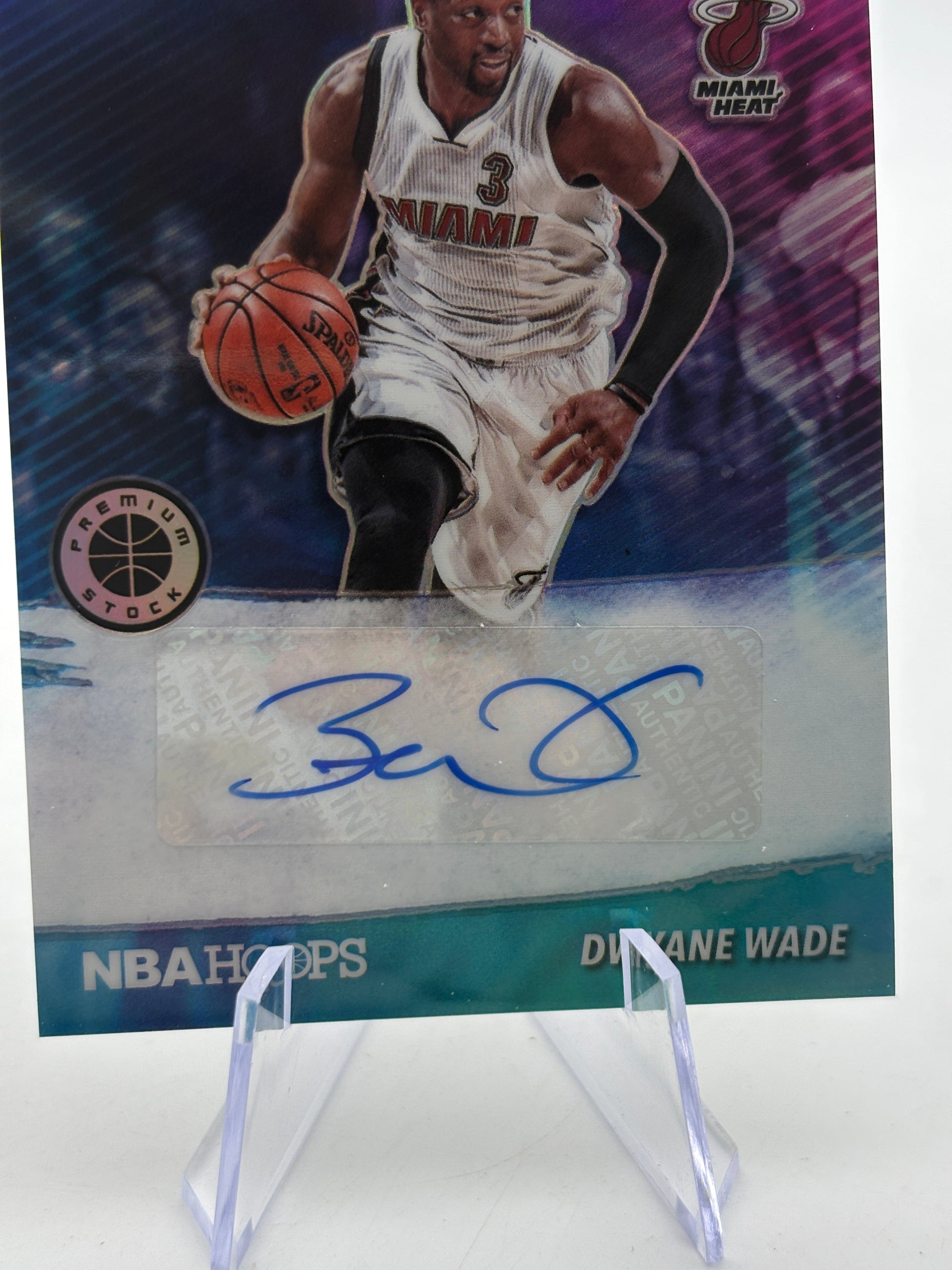 2019-20 Panini Hoops Premium Stock Basketball #HI-DWY Dwyane Wade Auto FRENLY BRICKS - Open 7 Days