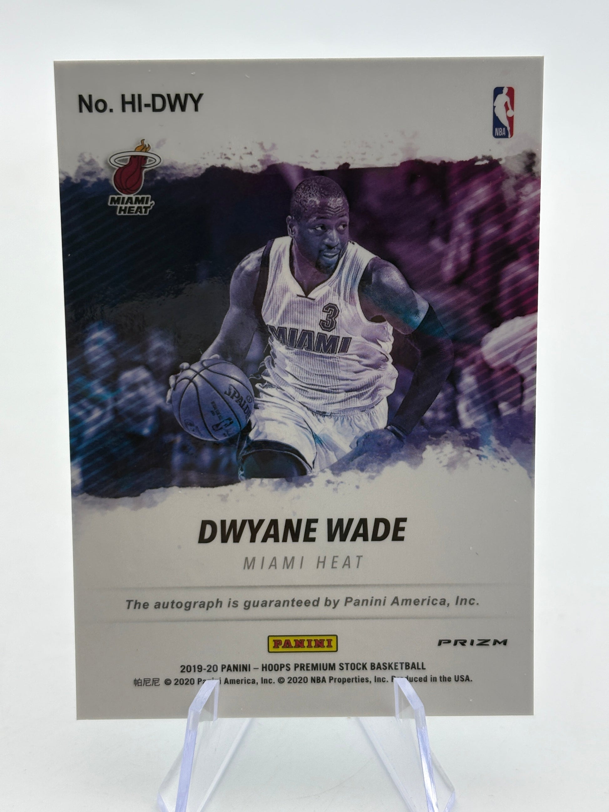 2019-20 Panini Hoops Premium Stock Basketball #HI-DWY Dwyane Wade Auto FRENLY BRICKS - Open 7 Days