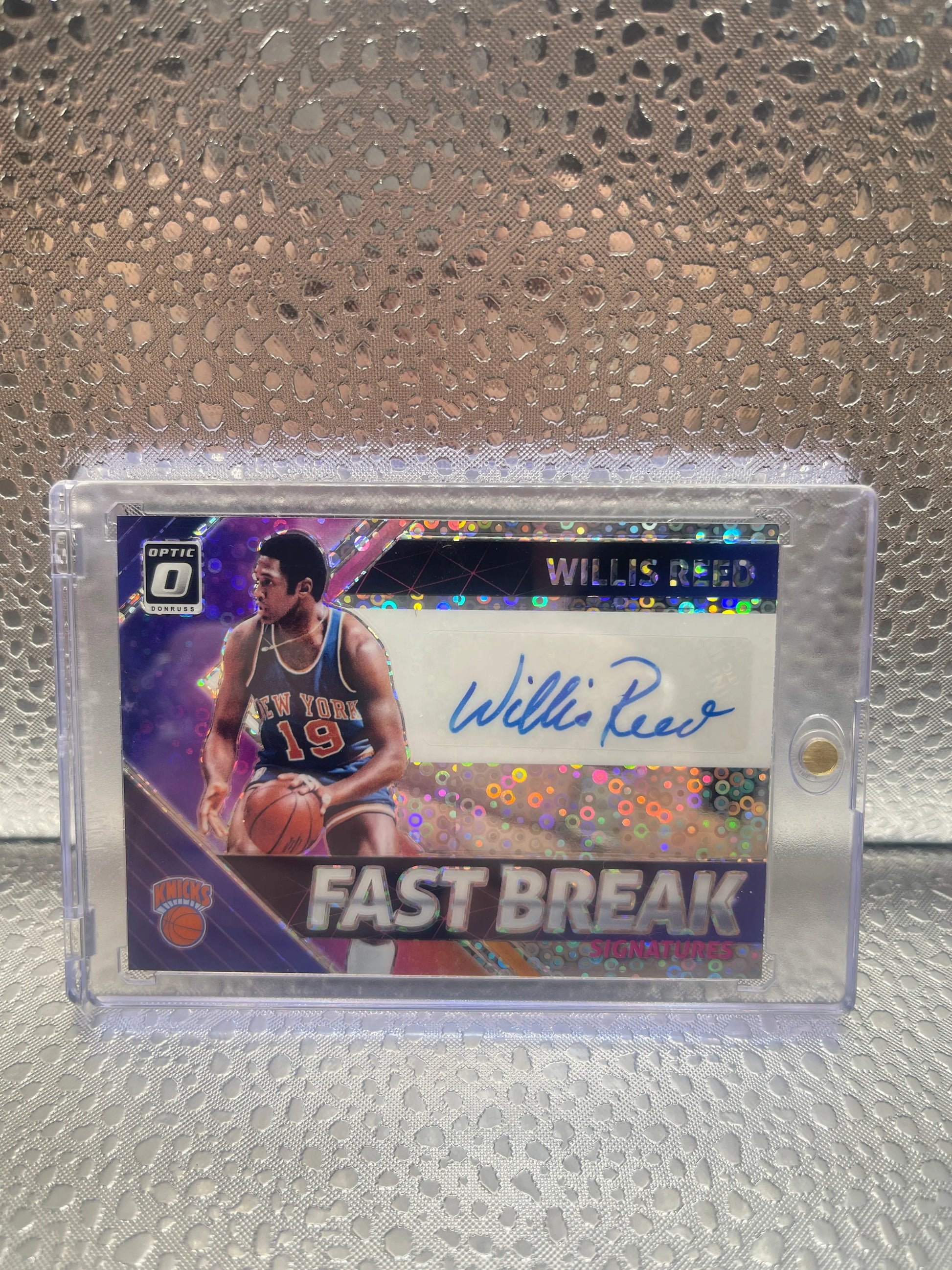 2018-19 Panini Donruss Optic Fast Break Signatures Willis Reed #FB-WRD Auto HOF NM FRENLY BRICKS - Open 7 Days