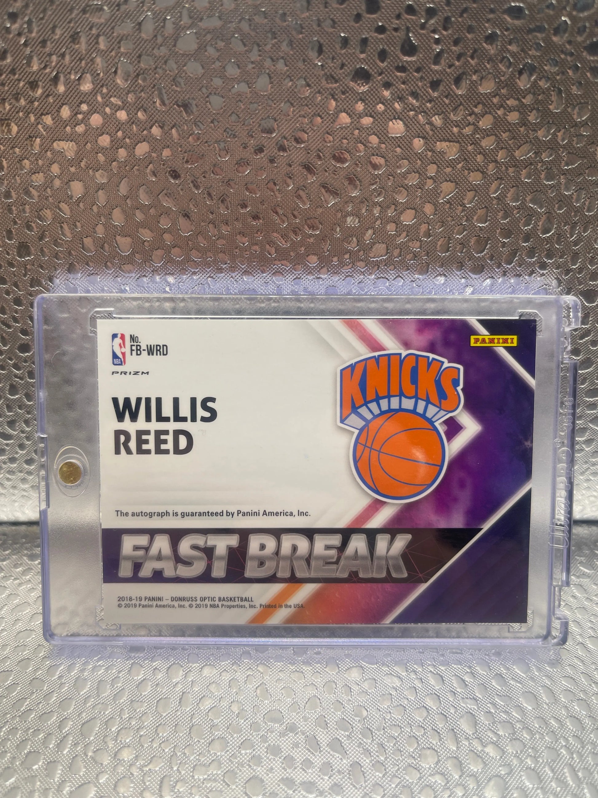 2018-19 Panini Donruss Optic Fast Break Signatures Willis Reed #FB-WRD Auto HOF NM FRENLY BRICKS - Open 7 Days