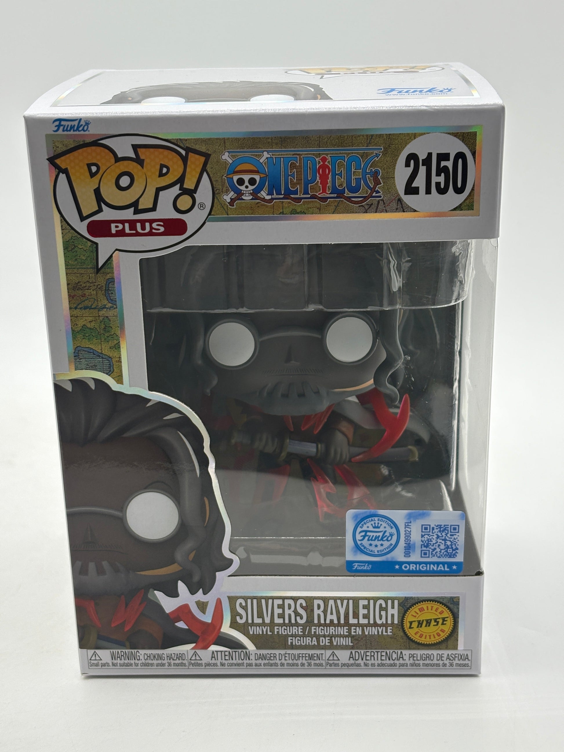 Funko POP! Plus One Piece #2150 Silvers Rayleigh Limited Chase Edition FRENLY BRICKS - Open 7 Days