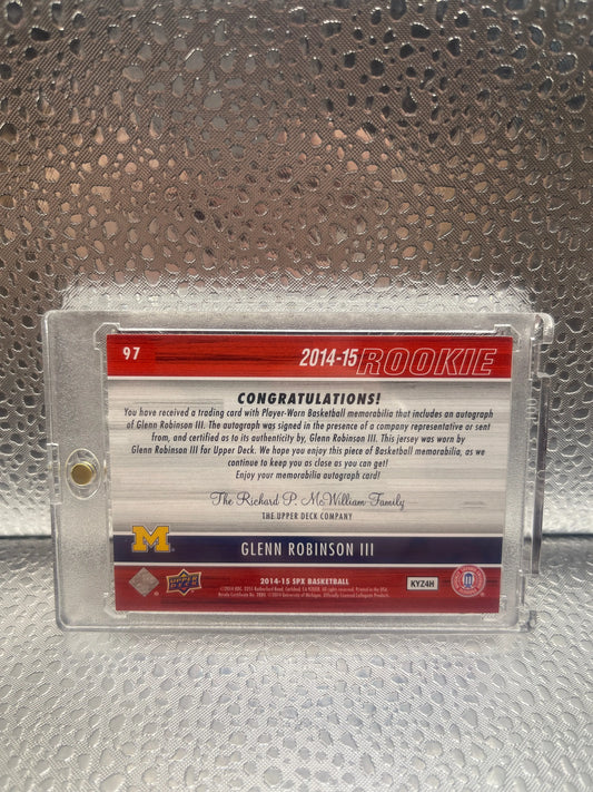 2014-15 SPx - Rookie Autograph Jersey Glenn Robinson III #303/499 (AU, MEM, RC) NM FRENLY BRICKS - Open 7 Days