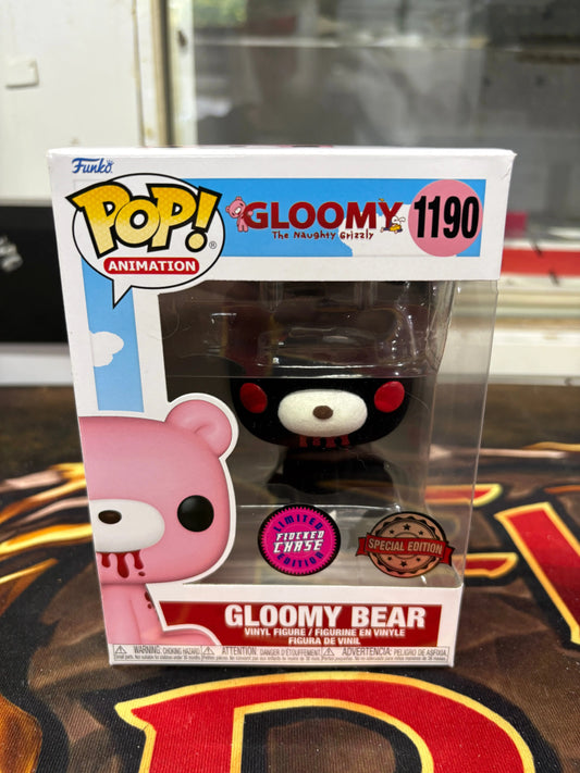 Funko Pop! - Gloomy Bear Black Flocked Special Edition Vinyl Figure #1190 CHASE FRENLY BRICKS - Open 7 Days