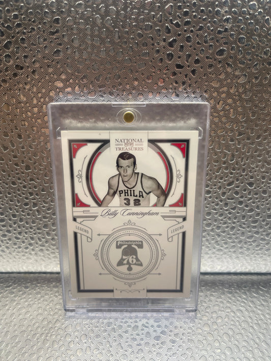 Billy Cunningham 2009-10 National Treasures Base Card #’D 78/99 #120 76ers FRENLY BRICKS - Open 7 Days