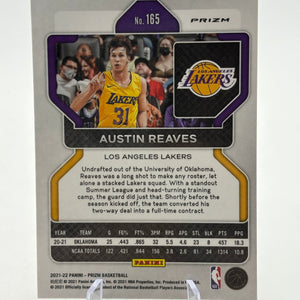 2021-22 Panini Prizm Basketball #165 Austin Reaves Rookie Card Silver Prizm FRENLY BRICKS - Open 7 Days