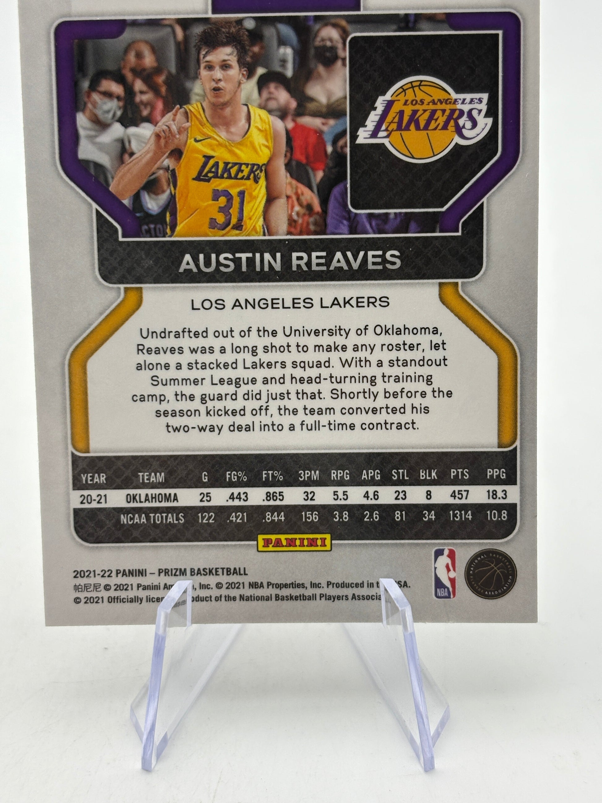 2021-22 Panini Prizm Basketball #165 Austin Reaves Rookie Card Silver Prizm FRENLY BRICKS - Open 7 Days