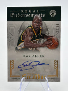 2015-16 Panini Excalibur Basketball - #RE-RAL Ray Allen Auto /99