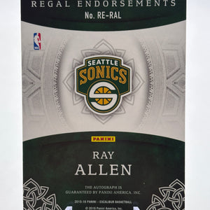 2015-16 Panini Excalibur Basketball - #RE-RAL Ray Allen Auto /99 FRENLY BRICKS - Open 7 Days