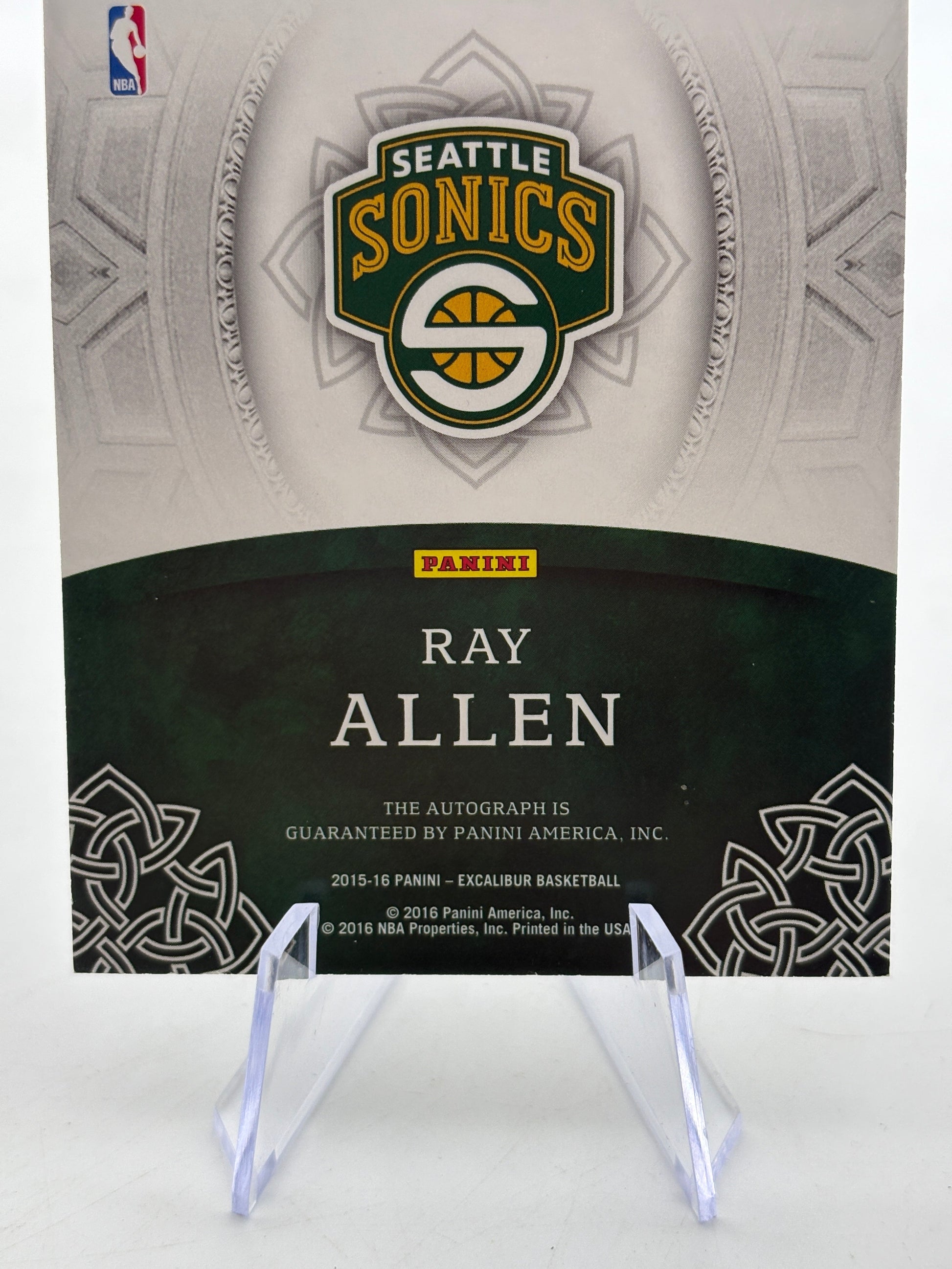 2015-16 Panini Excalibur Basketball - #RE-RAL Ray Allen Auto /99 FRENLY BRICKS - Open 7 Days