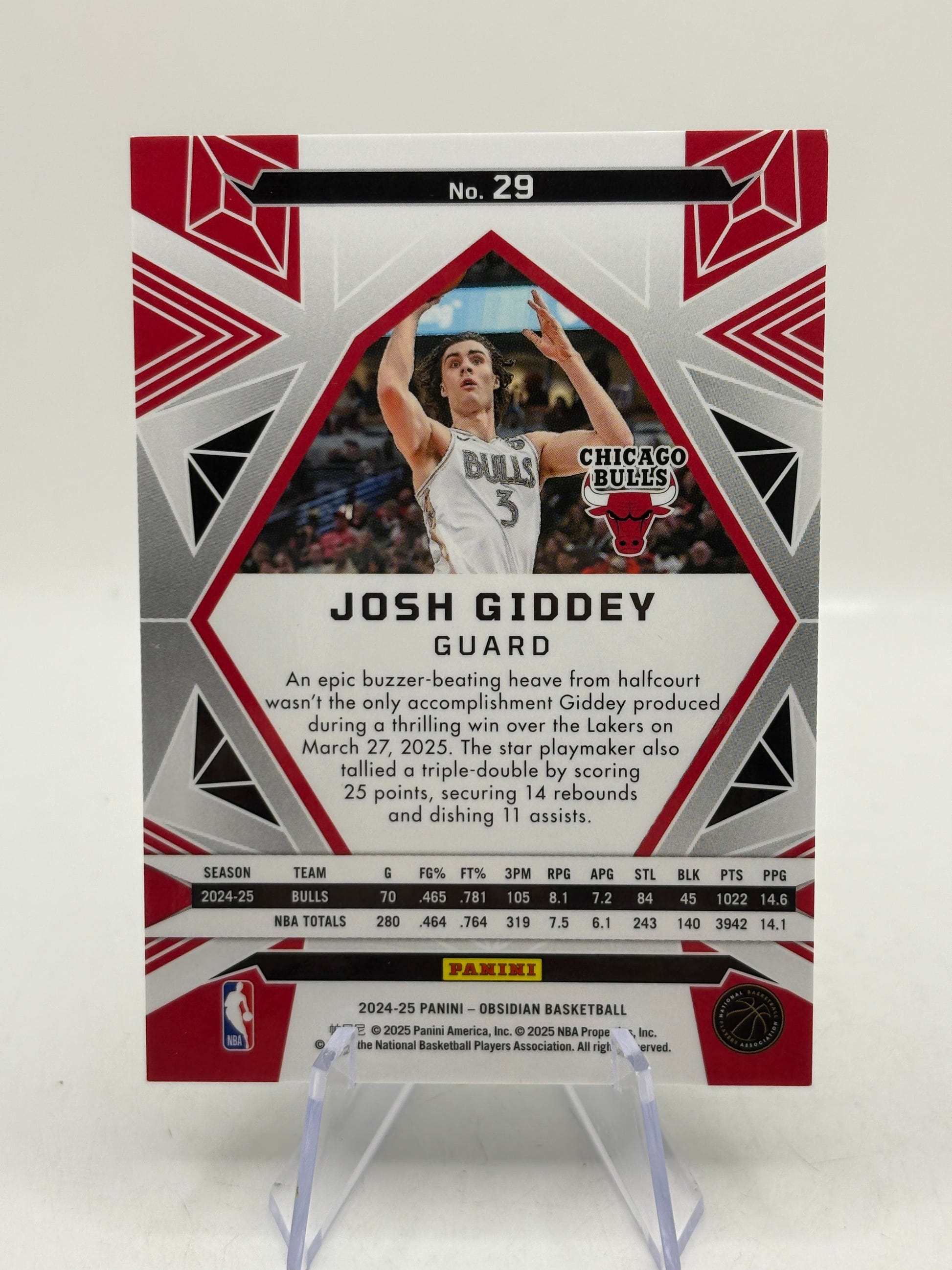 2024-25 Panini Obsidian #25 Josh Giddey (Incomplete) Rainbow Etch Set Numbered, photo 11 image 11