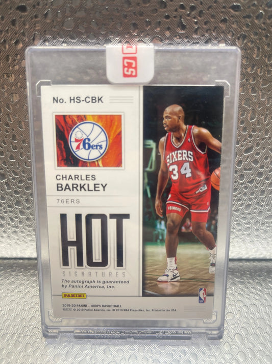 2019-20 NBA Hoops Charles Barkley Auto Red HOT Signature Bookend Rare 13/25 EXCH NM FRENLY BRICKS - Open 7 Days