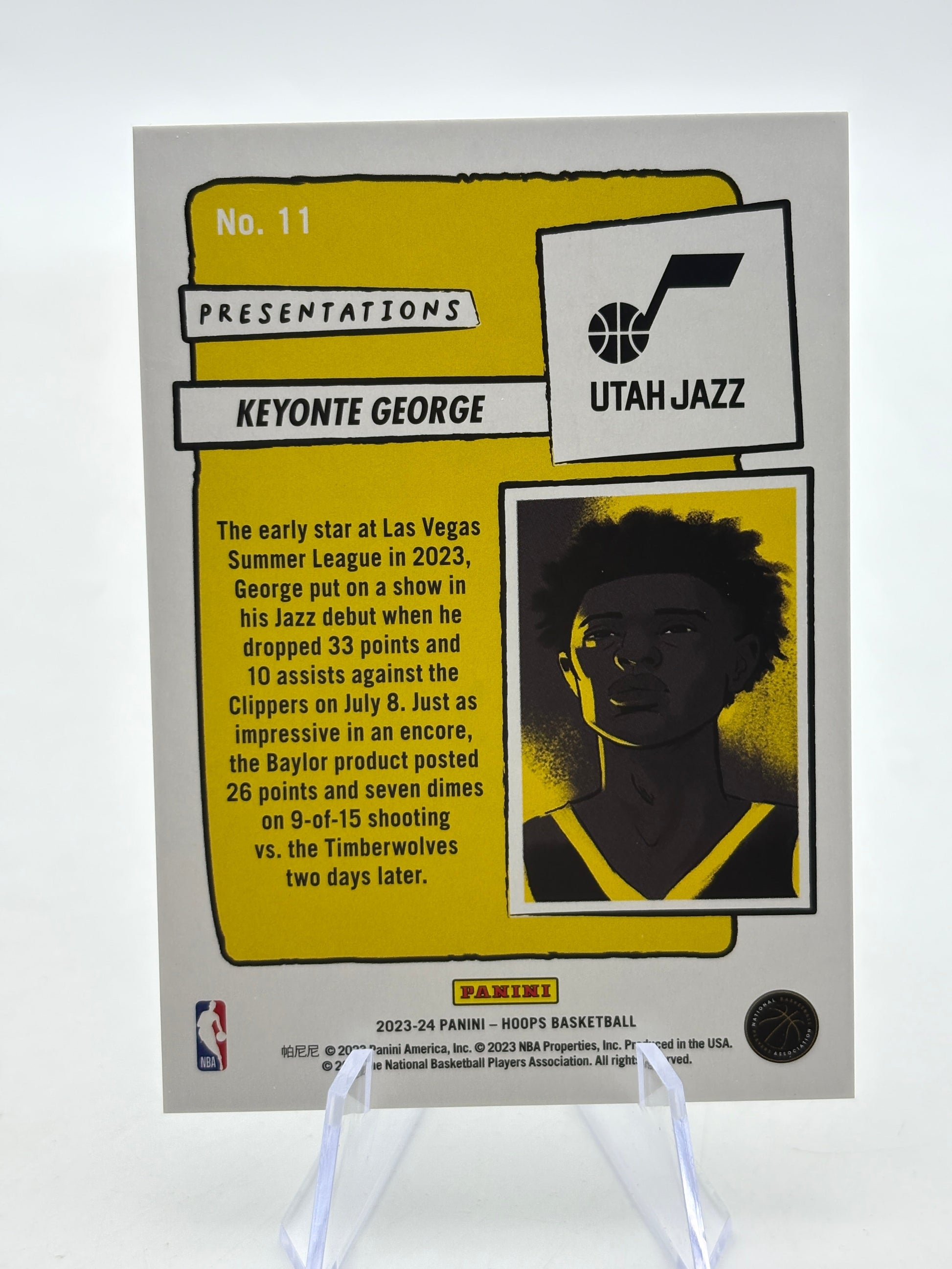 2023-24 Panini Hoops Basketball #11 Keyonte George Presentations Case Hit FRENLY BRICKS - Open 7 Days