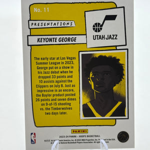 2023-24 Panini Hoops Basketball #11 Keyonte George Presentations Case Hit FRENLY BRICKS - Open 7 Days