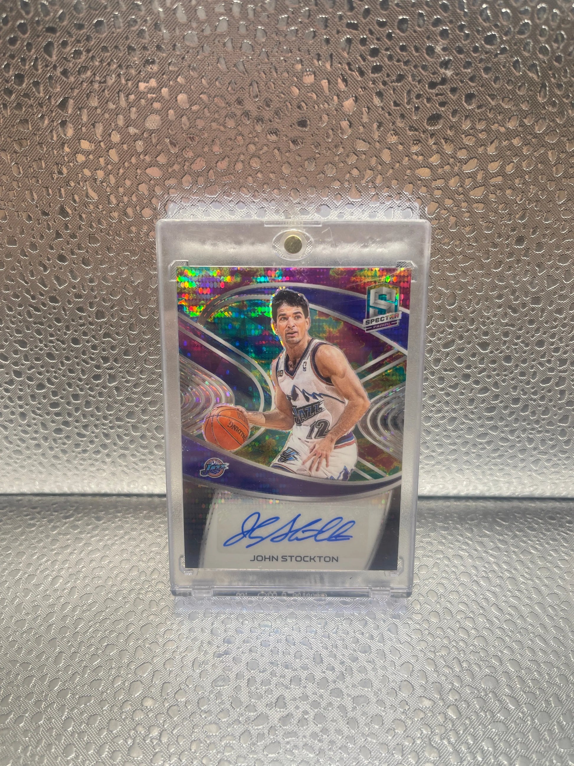 2020-21 Panini Spectra Signatures Celestial Prizm /35 John Stockton Auto HOF NM FRENLY BRICKS - Open 7 Days