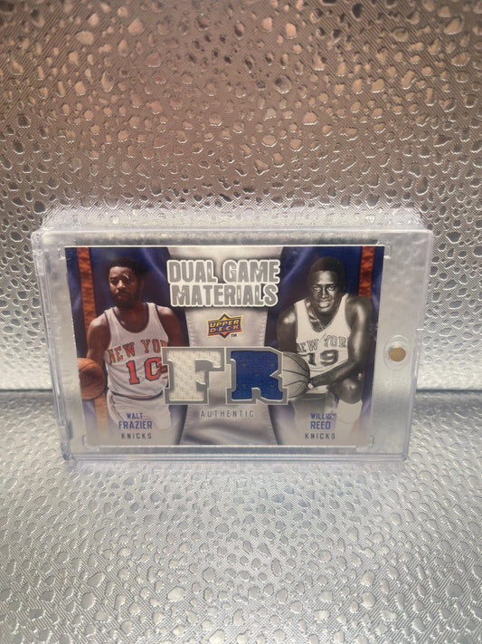 2009-10 Upper Deck Dual Game Materials Walt Frazier Willis Reed FRENLY BRICKS - Open 7 Days