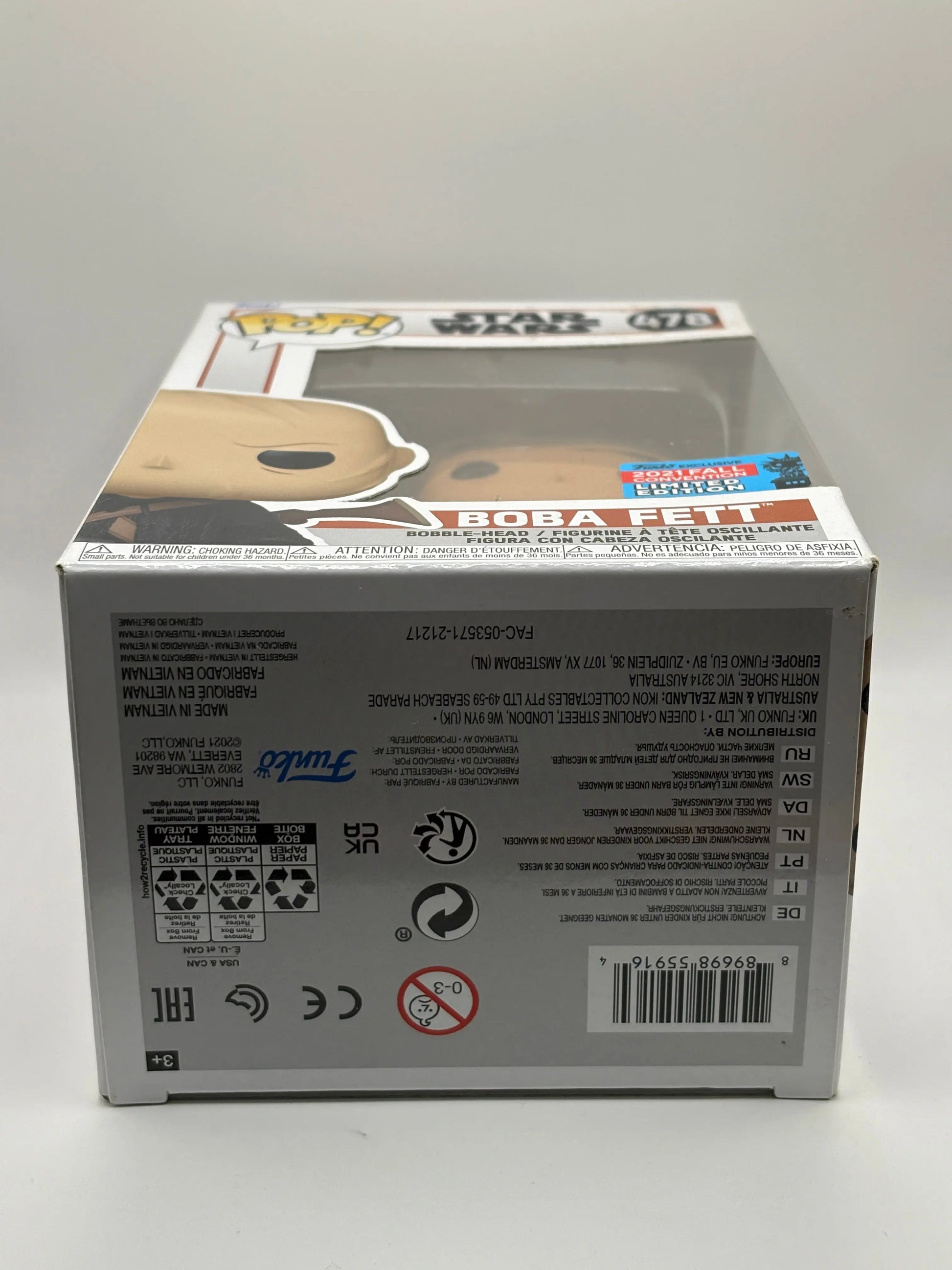 Funko POP! Star Wars #478 Boba Fett 2021 Fall Con Limited Edition FRENLY BRICKS - Open 7 Days