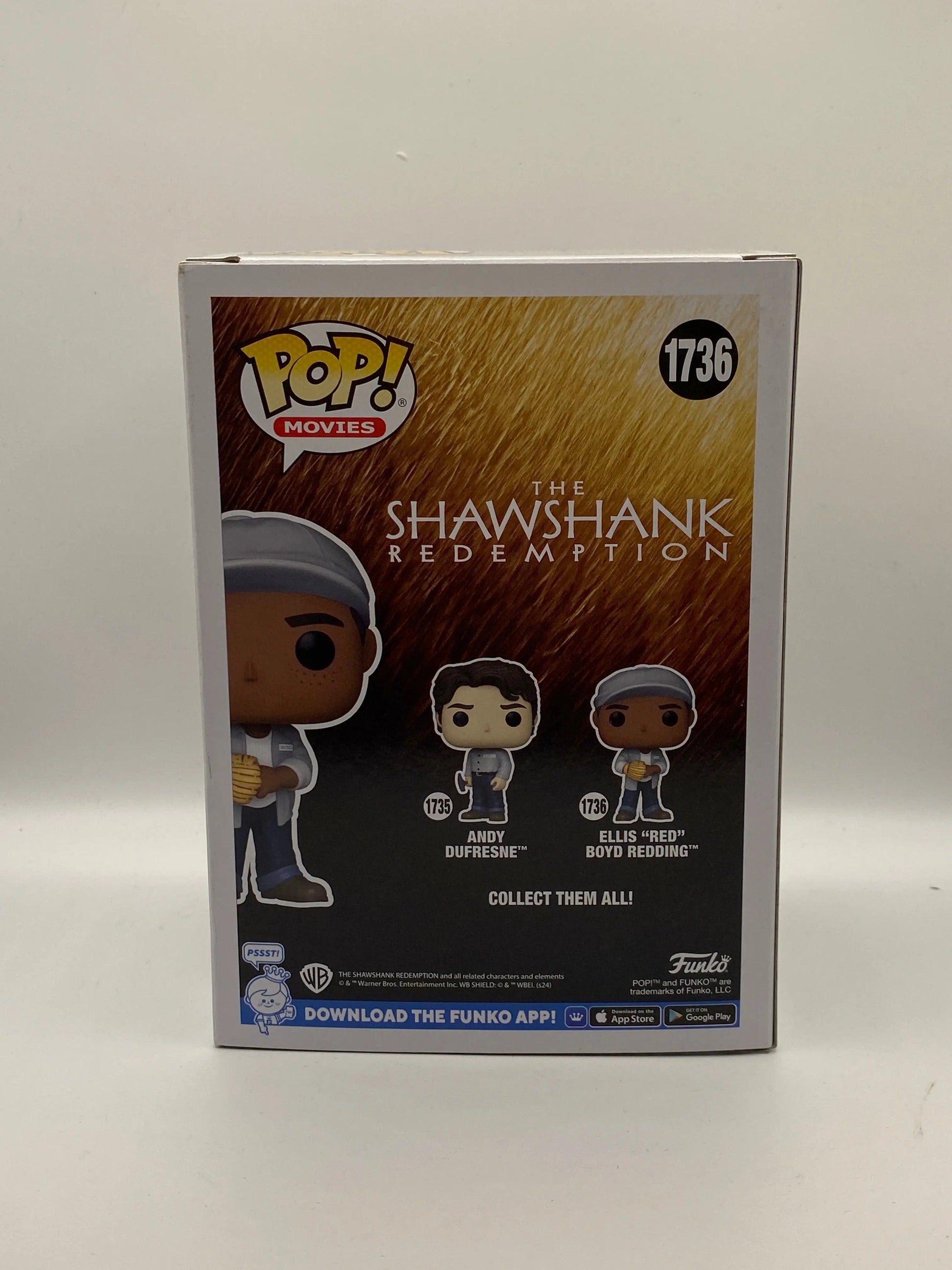 Funko POP! Movies The Shawshank redemption #1736 Ellis “red” Boyd Redding FRENLY BRICKS - Open 7 Days