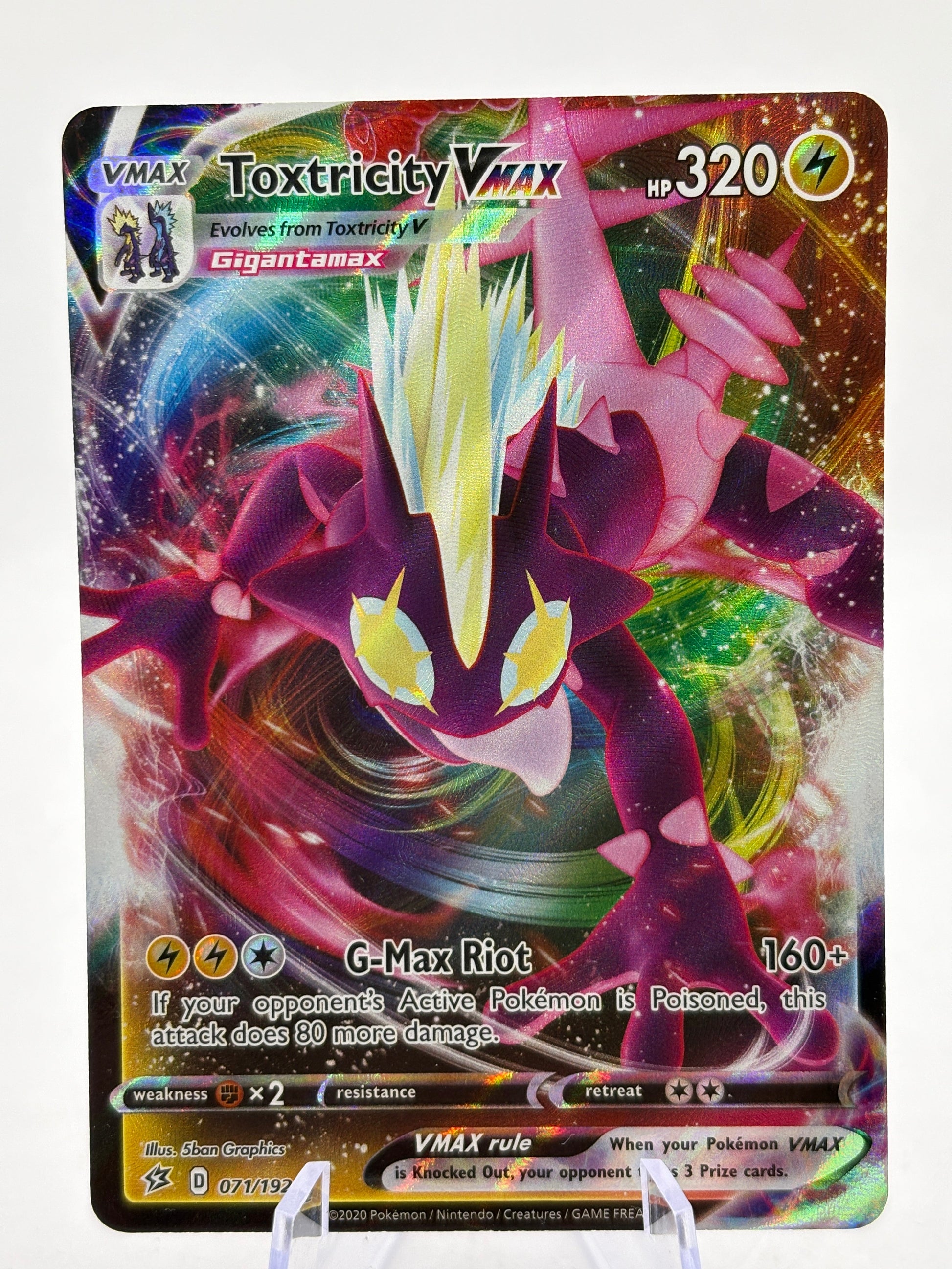 Pokemon TCG Vivid Voltage - Toxtricity VMAX 071/092 Full Art LP FRENLY BRICKS - Open 7 Days
