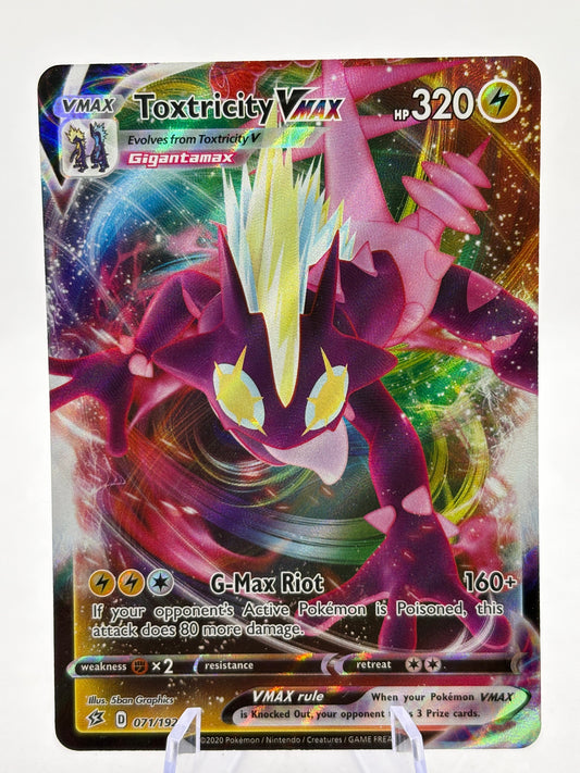 Pokemon TCG Vivid Voltage - Toxtricity VMAX 071/092 Full Art LP FRENLY BRICKS - Open 7 Days