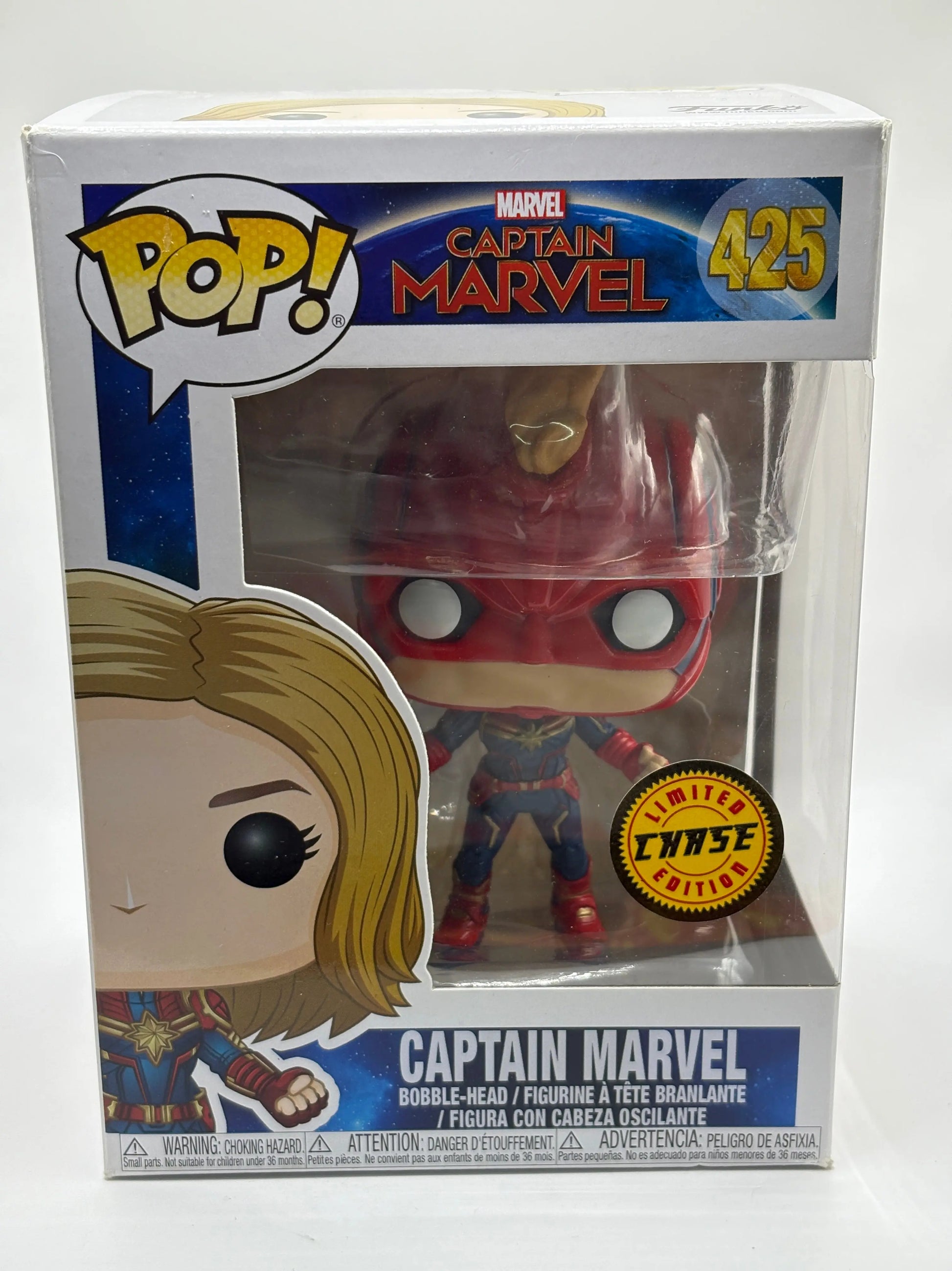 Funko POP! Captain Marvel #425 Captain Marvel Limited Chase FRENLY BRICKS - Open 7 Days