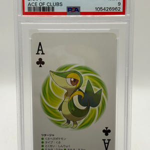 2012 Pokemon Black 2 Playing Cards - Snivy Ace of Clubs PSA 9 FRENLY BRICKS - Open 7 Days