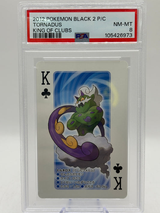 2012 Pokemon Black 2 Playing Cards - Tornadus King of Clubs PSA 8 FRENLY BRICKS - Open 7 Days