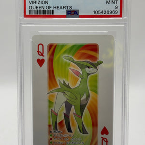 2012 Pokemon Black 2 Playing Cards- Virizion Queen of Hearts PSA 9 FRENLY BRICKS - Open 7 Days
