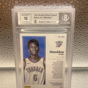2018-19 Panini Encased Hamidou Diallo BGS 8.5/10 RPA Rookie Patch Auto RC 85/99 FRENLY BRICKS - Open 7 Days