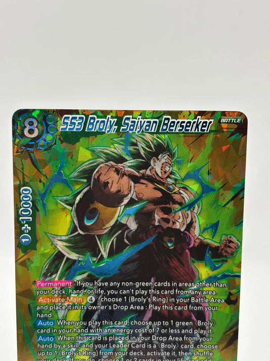 Dragon Ball Super Card Game - SS3 Broly, Saiyan Berserker BT7-127 ISR (3) FRENLY BRICKS - Open 7 Days