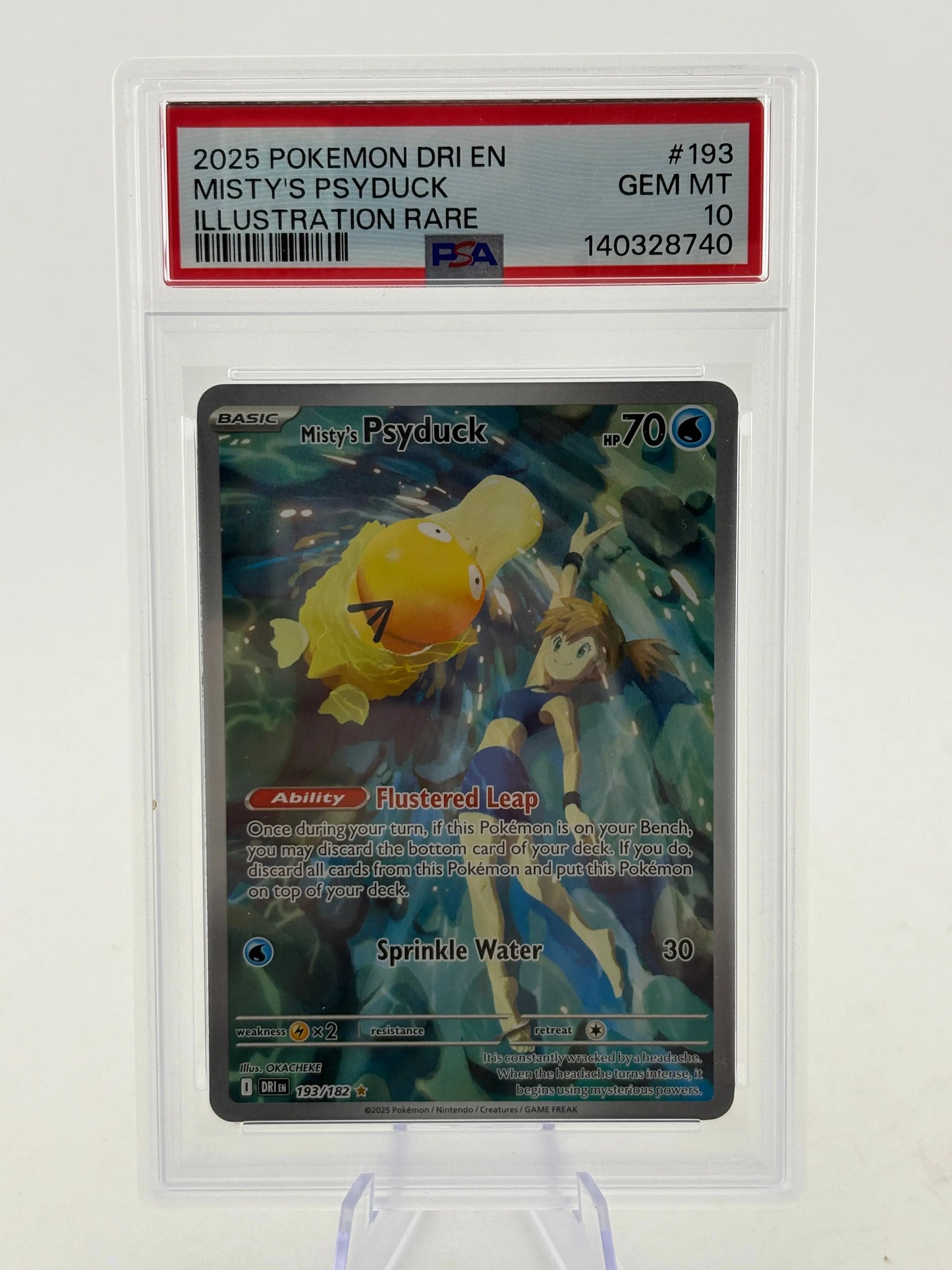 Pokemon TCG 2025 Destined Rivals - Misty’s Psyduck #193/182 IR PSA 10 FRENLY BRICKS - Open 7 Days