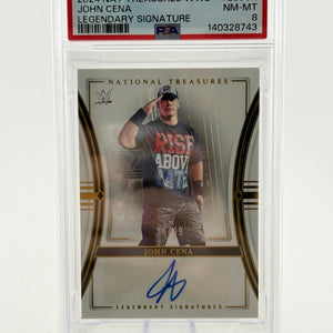 2024 National Treasures WWE #LSJCN John Cena Auto /99 PSA 8 FRENLY BRICKS - Open 7 Days