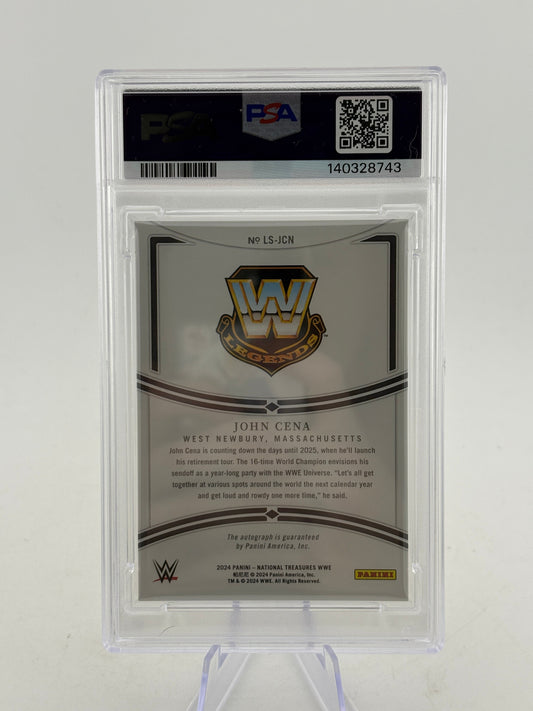 2024 National Treasures WWE #LSJCN John Cena Auto /99 PSA 8 FRENLY BRICKS - Open 7 Days