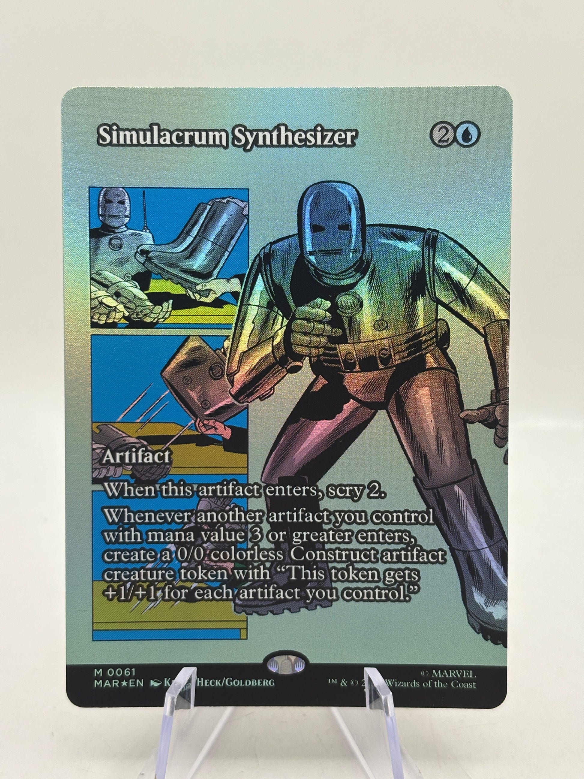 Magic The Gathering - Simulacrum Synthesizer M 0061 MAR* Foil Borderless FRENLY BRICKS - Open 7 Days image 1