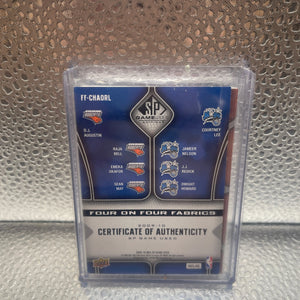 2009 SP Game Used Four on Fabrics Level 1 /99 DJ Augustin / Raja Bell /Emeka Okafor / Sean May / Courtney Lee / Jameer Nelson / JJ Reddick / Dwight Howard FRENLY BRICKS - Open 7 Days