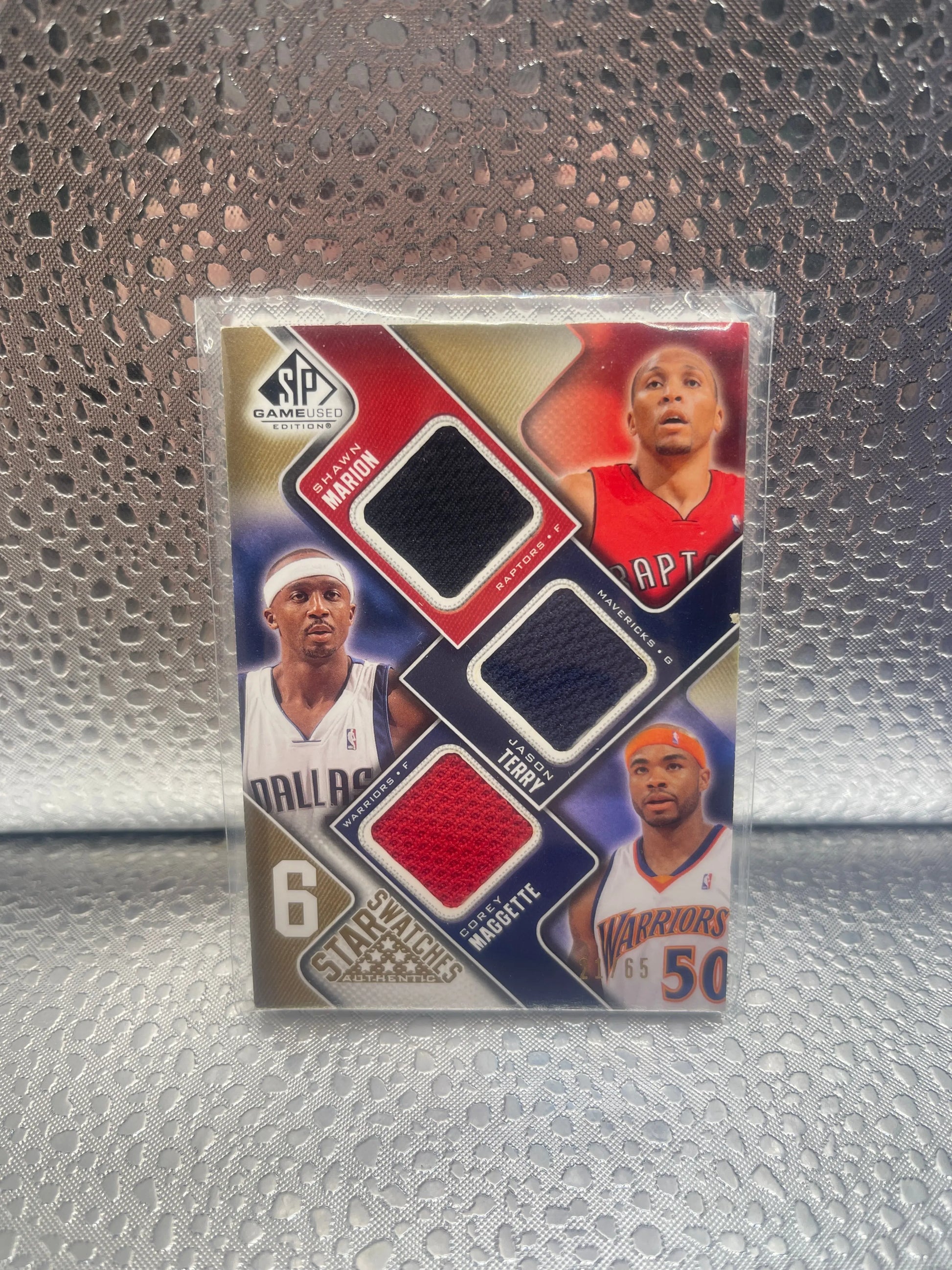 2009 SP Game Used 6 Star Swatches /65 Metta World Peace Ron Artest Devean George NM FRENLY BRICKS - Open 7 Days