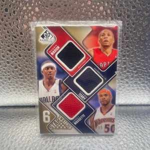 2009 SP Game Used 6 Star Swatches /65 Metta World Peace Ron Artest Devean George NM FRENLY BRICKS - Open 7 Days