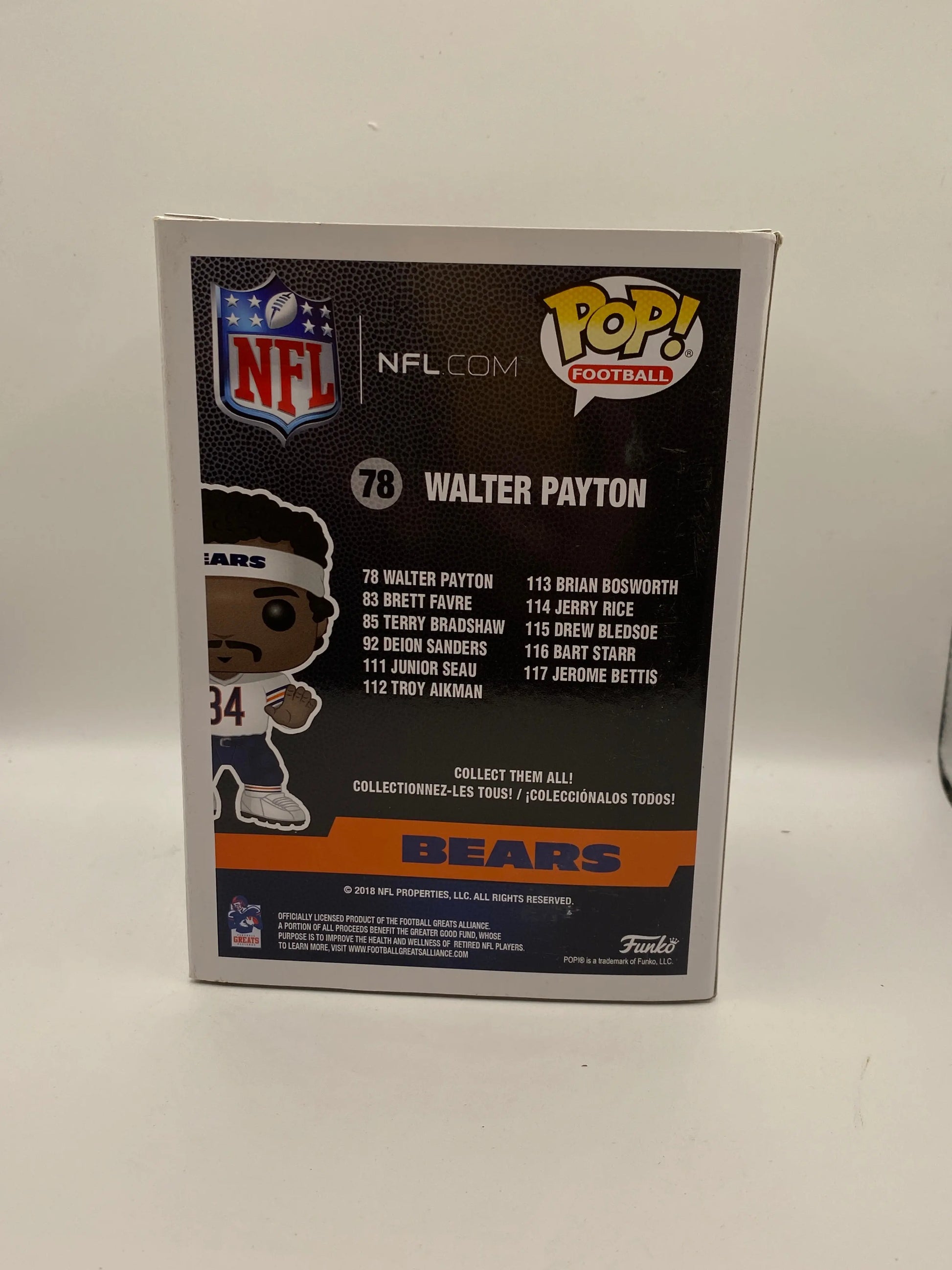 Funko POP! Football Bears NFL #78 Walter Payton FRENLY BRICKS - Open 7 Days