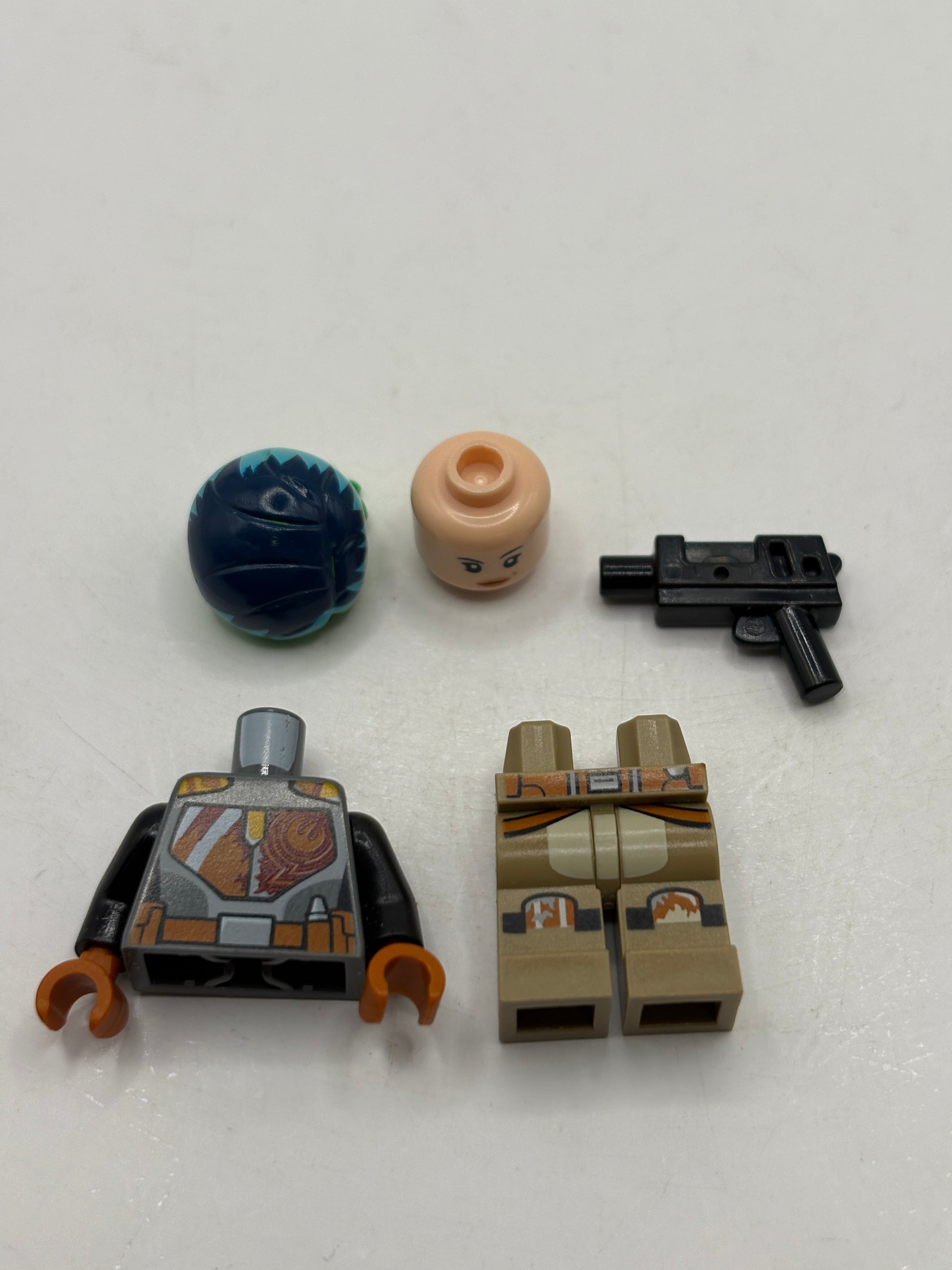 Lego Star Wars - Sabine Wren Rebels SW0742 Blue & Green Hair Minifigure FRENLY BRICKS - Open 7 Days