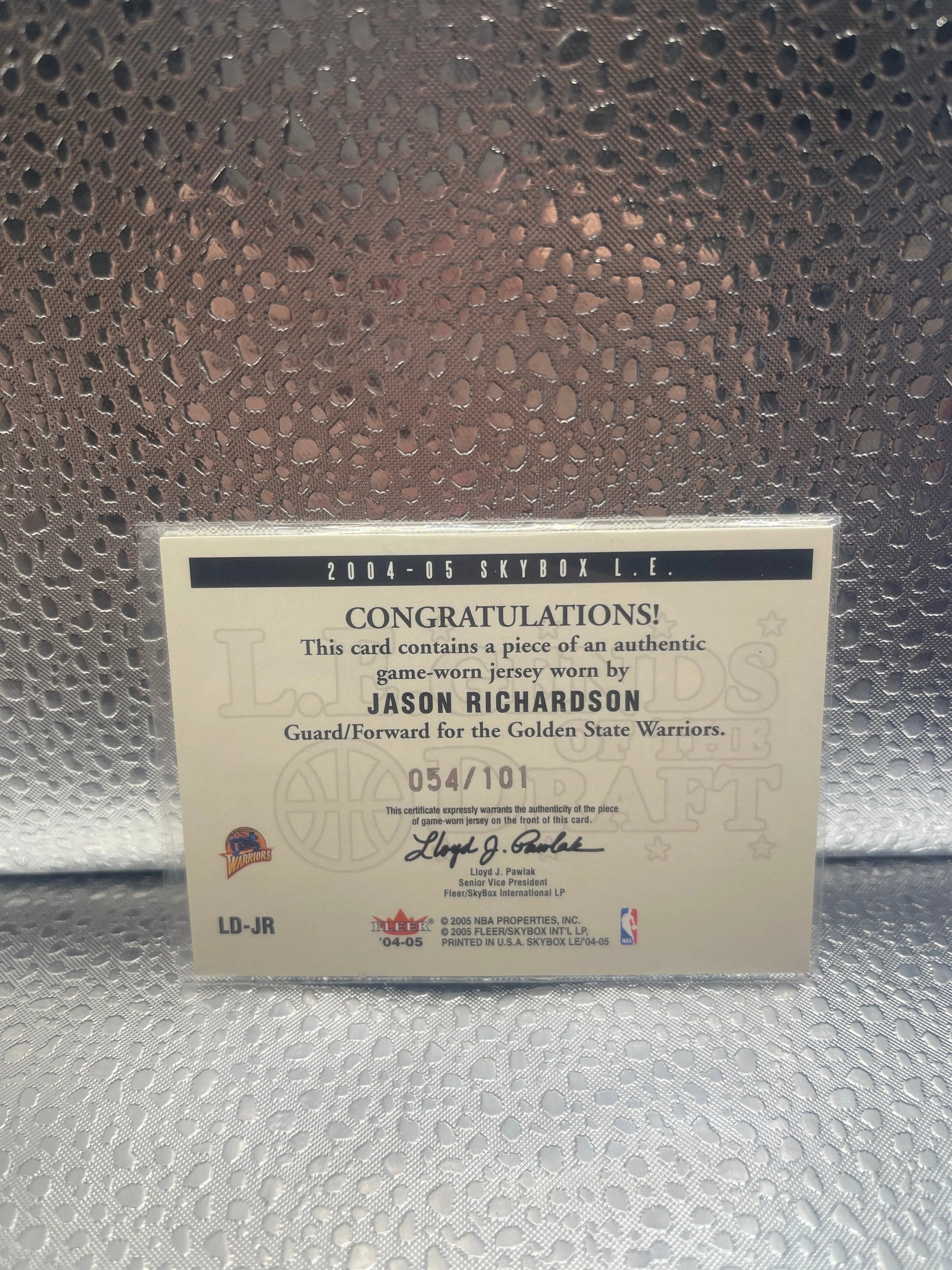 2004-05 Skybox LE Legends Of The Draft Jason Richardson 054/101 FRENLY BRICKS - Open 7 Days