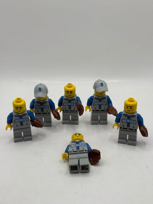 LEGO Baseball Stackers Minifigures Lot x 6 Incomplete CMF Series 10