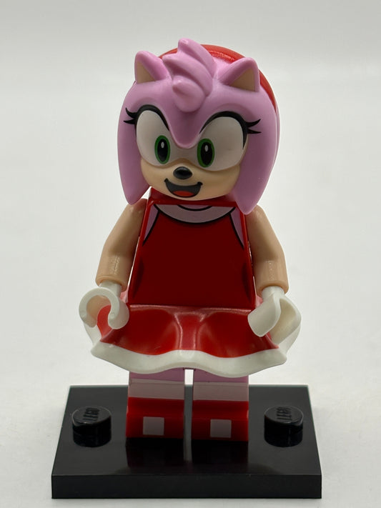 Lego Sonic The Hedgehog- Amy Rose Red Dress SON005 Minifigure FRENLY BRICKS - Open 7 Days