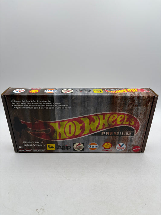 Hot Wheels Gas Themed Collector Edition Set Of 5 Premium Car Culture FRENLY BRICKS - Open 7 Days