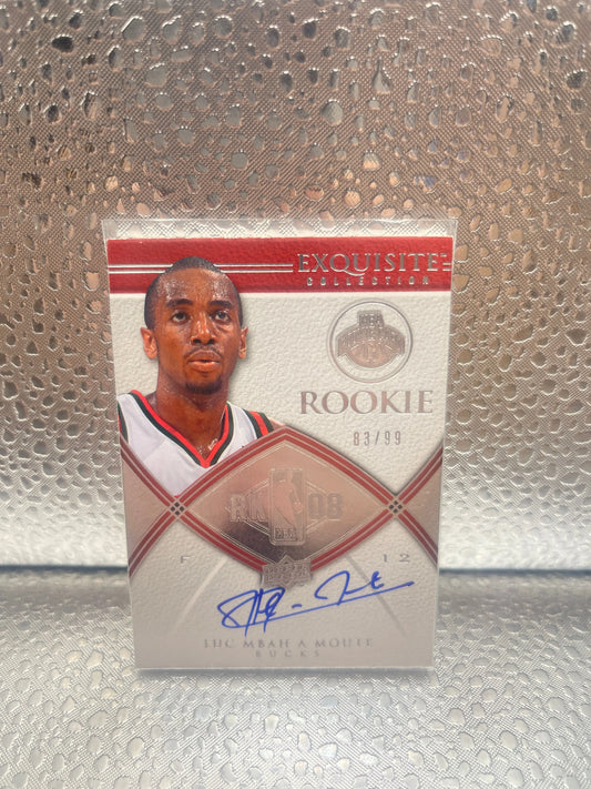 2008-09 Exquisite Collection Luc Mbaha Moute Rookie Auto /99 FRENLY BRICKS - Open 7 Days